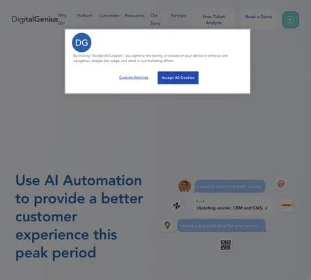 DigitalGenius AI Tool Info Reviews Alternatives Sayhi2 Ai