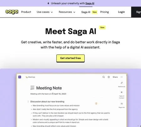 Saga AI Tool Info Reviews Alternatives Sayhi2 Ai