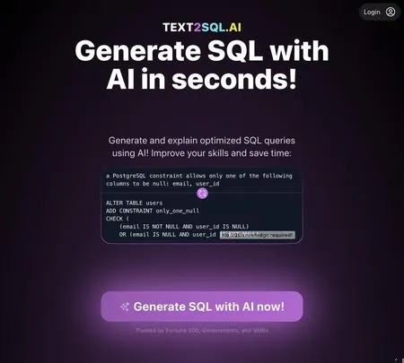 Text Sql Ai Ai Tool Info Reviews Alternatives Sayhi Ai