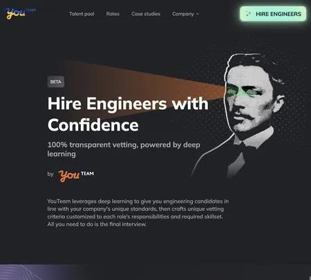 Screenshot of the site of YouTeam