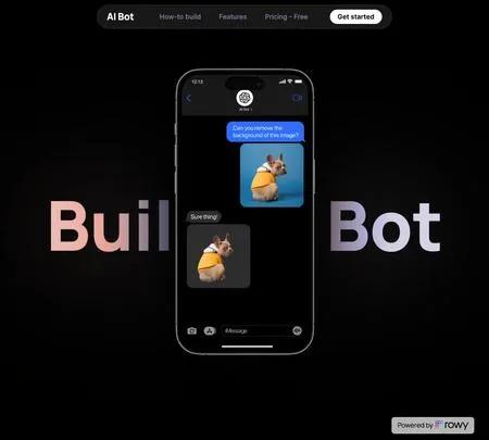 Screenshot of the site of AI Bot