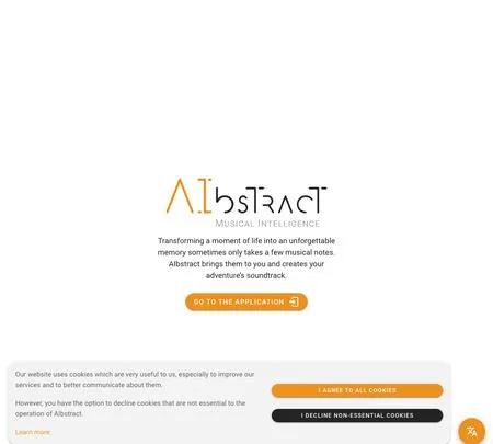 Screenshot of the site of AIbstract