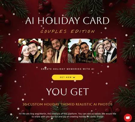 Screenshot of the site of AI Holiday Cards