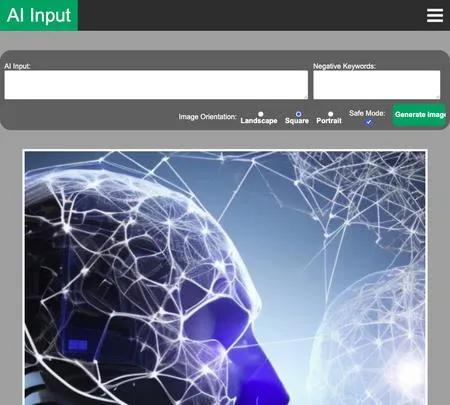 Screenshot of the site of AI Input