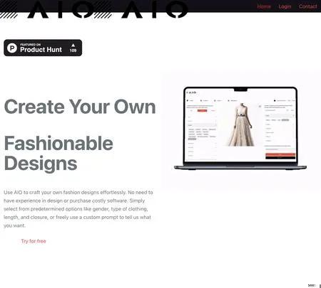Screenshot of the site of AIO