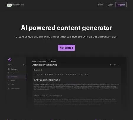 Screenshot of the site of AiPakistani