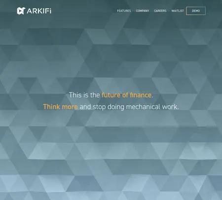 Screenshot of the site of ArkiFi