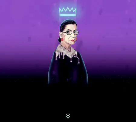 Screenshot of the site of Ask RBG