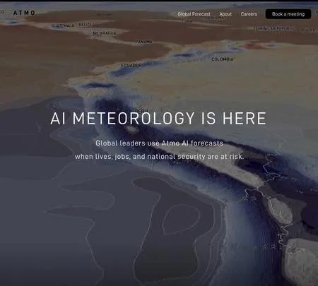 Screenshot of the site of Atmo AI