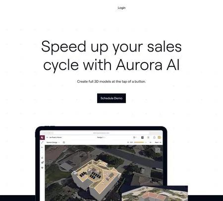 Screenshot of the site of Aurora AI