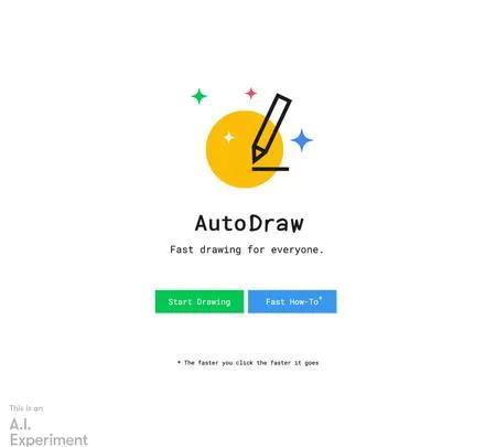 Screenshot of the site of AutoDraw