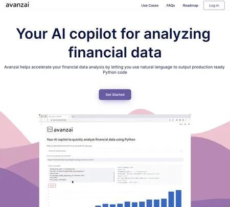 Screenshot of the site of Avanzai