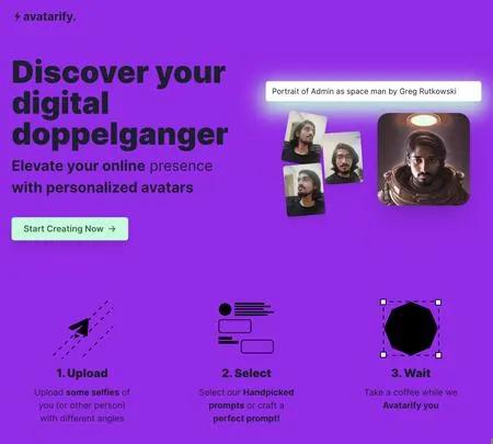 Screenshot of the site of Avatarify