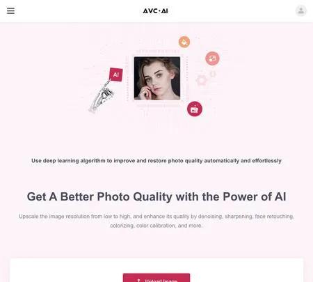 Screenshot of the site of AVC·AI