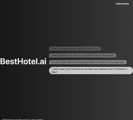 Screenshot of the site of Besthotel