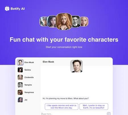 Screenshot of the site of Botify AI