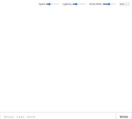 Screenshot of the site of Calligrapher