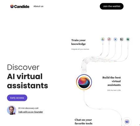 Screenshot of the site of Candide.ai