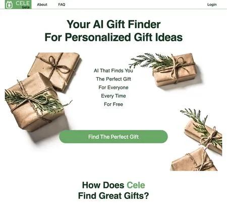 Screenshot of the site of Cele App