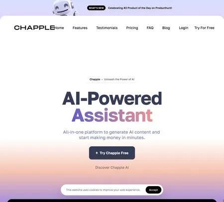 Screenshot of the site of Chapple