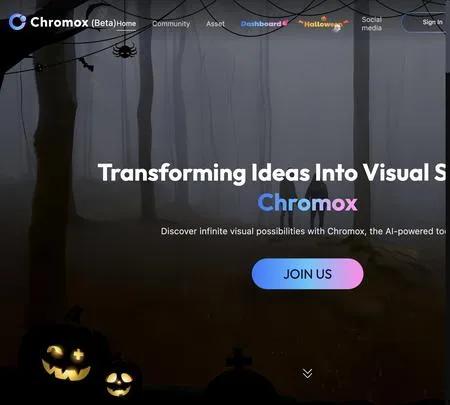 Screenshot of the site of Chromox