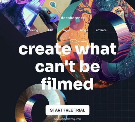 Screenshot of the site of Decoherence