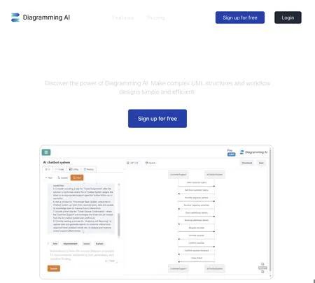 Screenshot of the site of Diagramming