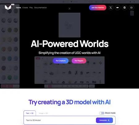 Screenshot of the site of Dreamix