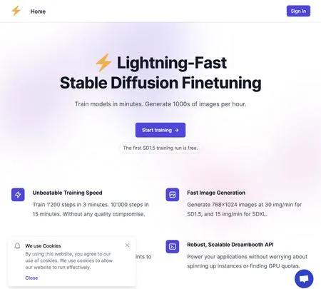Screenshot of the site of Dreamlook.ai
