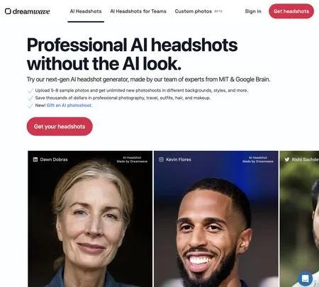 Screenshot of the site of Dreamwave