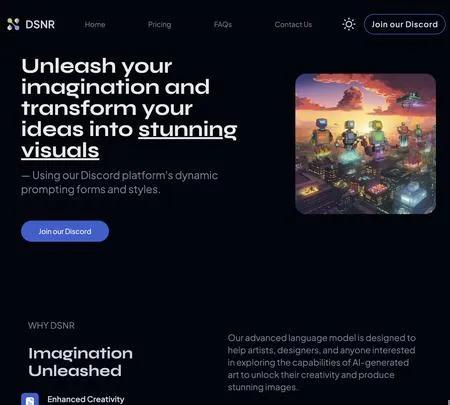 Screenshot of the site of DSNR