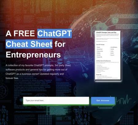 Screenshot of the site of GPT Cheat Sheet