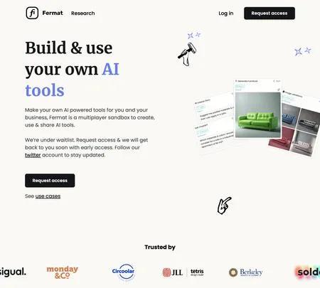 Screenshot of the site of Fermat