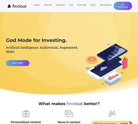 Screenshot of the site of Finclout