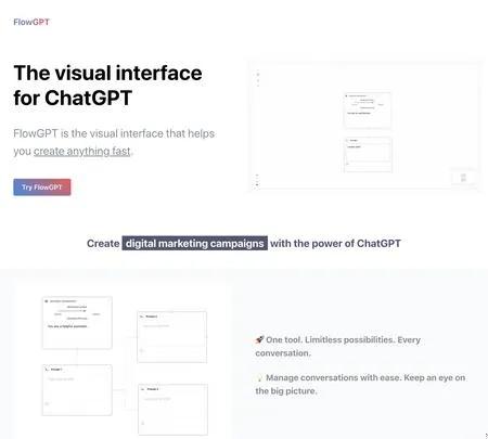 Screenshot of the site of FlowGPT.ai