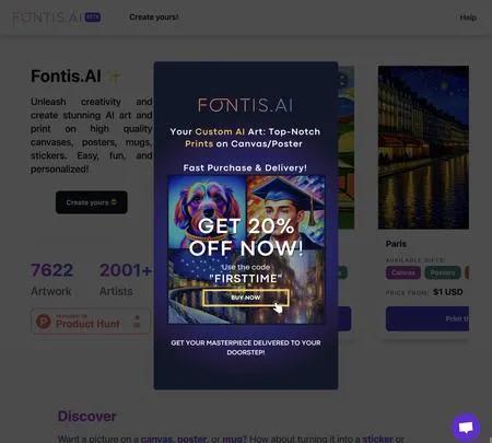 Screenshot of the site of Fontis.ai