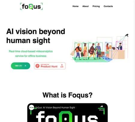 Screenshot of the site of Foqus