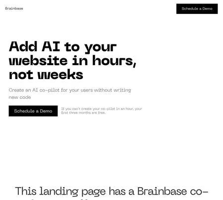 Screenshot of the site of Brainbase