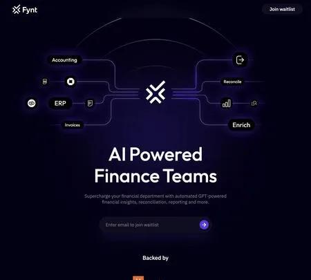 Screenshot of the site of Fynt