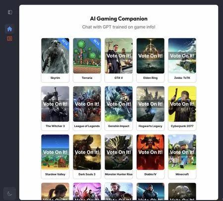 Screenshot of the site of GameGuide