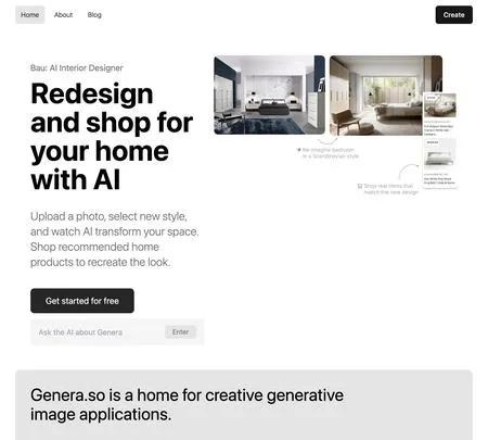 Screenshot of the site of Genera.so