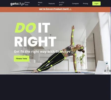 Screenshot of the site of Getactyv