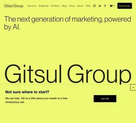 Screenshot of the site of Gitsul Group