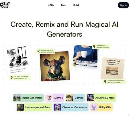 Screenshot of the site of Glif App