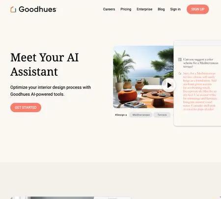 Screenshot of the site of Goodhues