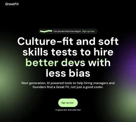 Screenshot of the site of Greatfit