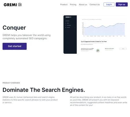 Screenshot of the site of GREMI