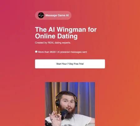 Screenshot of the site of MGAI