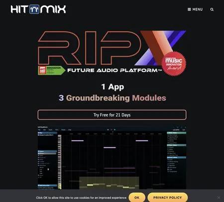 Screenshot of the site of RipX