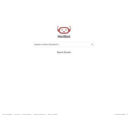 Screenshot of the site of HotBot